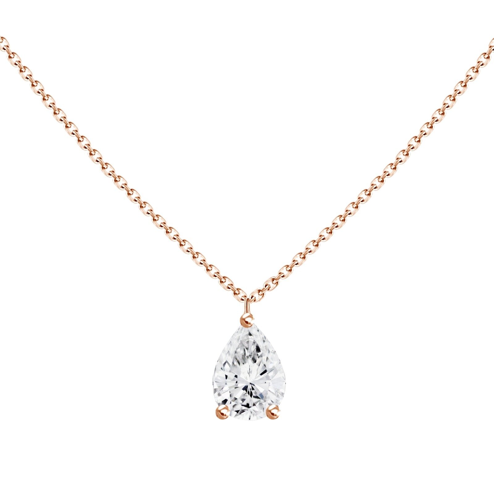 Diamond Pear Pendant Necklace – Leviev Diamonds